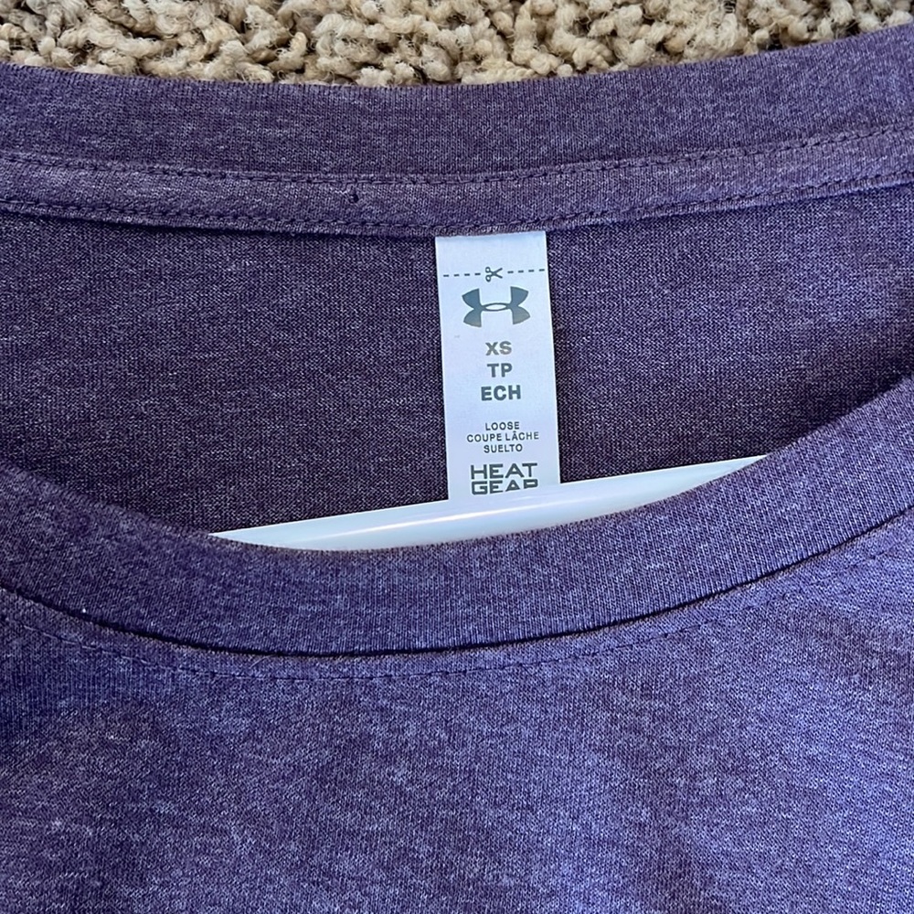 Under Armour Purple Open Back Shirt - Picture 3 of 5